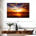thumbnail image 3 of Elephant Stock Sky Sunset Wall Art - Horizontal Canvas Wall Art - Living Room Wall Decor - Nature Canvas - Orange And Blue Decor - 39" x 26", 3 of 8