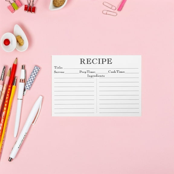 50pcs Decorative Blank Recipe Cards for Bridal Shower,Compact Recipe Paper for Daily Use for Organizing and Categorizing Recipes