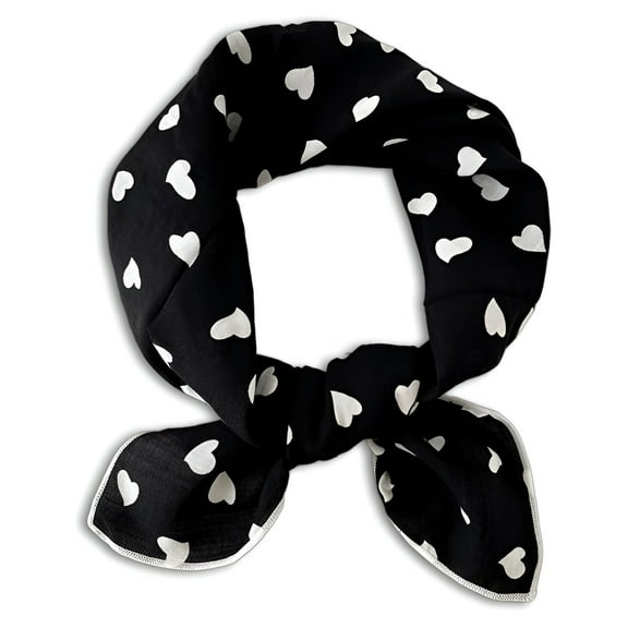 TELOLY Black Women's Bandana - Pastoral Cotton & Linen, Neck Guard Decoration