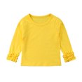 thumbnail image 2 of Kiapeise Toddler Baby Kids Girl Cotton Long Sleeve Solid Tee Tops T-Shirt Clothes, 2 of 6