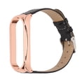 thumbnail image 4 of Leather Watch Strap Leather Wrist Watch Band Quick Release Leather Watch Bands Bamboo Pattern Watch Straps Wrist Smartwatch Strap Replacement For  Mi Band 6 5 NFC, 4 of 8
