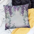 thumbnail image 2 of BANET Eucalyptus Leaves Throw Pillow Covers Leaf Plant Short Plush Pillowcase Home Decor Cushion Case for Couch Sofa Bed, Super Soft &amp; Comfortable White, 2 of 5