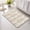 Beige, variant on Beige Palm Leaves Non Slip Bathroom Mat, Summer Tropical Leaf Botanical Absorbent Bath Mat Rubber Backed Quick Dry Doormat Fit Under Door for Bathtub Shower Sink Kitchen 16"x24"