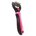 thumbnail image 2 of HomelyJoy Pink Pet Dematting Comb for Dogs Cats, Undercoat Rake Deshedding Brush with Double Sided Stainless Steel Blades, Professional Grooming Tool for Knots, 2 of 9