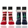 Ltrototea 2 Pcs Womens Fuzzy Slipper Crew Socks Christmas Cozy Crew Socks Casual Socks for Women ，9-11 inch