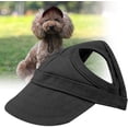 thumbnail image 1 of Gorro deportivo para gatos para mascotas, gorra ajustable para exteriores, rayas de verano, para viajes, embalaje socialme-eu (L - negro) JM, 1 of 5