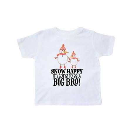 

Inktastic Christmas Big Bro Announcement Snowman Gift Toddler Boy Girl T-Shirt