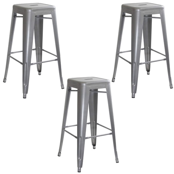 Banquetas Buffalo Tools BS0303PK 3 Piezas 76 cm Metal Plateado