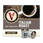 Victor Allen's Coffee Italian Roast, Dark Roast, 80 Count, Single Serve Coffee Pods for Keurig K-Cup Brewers