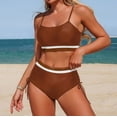 thumbnail image 4 of Afdoent Women's Tankini Swimsuits Athletic Strap Tankini Swimsuit Two Piece Swimwear With And Adjustable Ties Beach Summer Outfits, 4 of 6