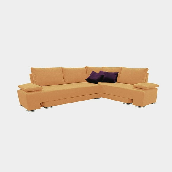 Sala Esquina Ivanna Normal Curri Mustard - DC Inlab Muebles Modelo D