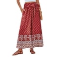 thumbnail image 3 of Women'S Wide Leg Palazzo Pants Elastic High Waisted Casual Flowy Beach Pants with Pockets Blush Color XXXL, 3 of 6