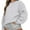 Grey, variant on Womens Oversized Crewneck Sweatshirt, Solid Color Casual Lazy Style Top with Multiple Colors for Fall Winter Fashion