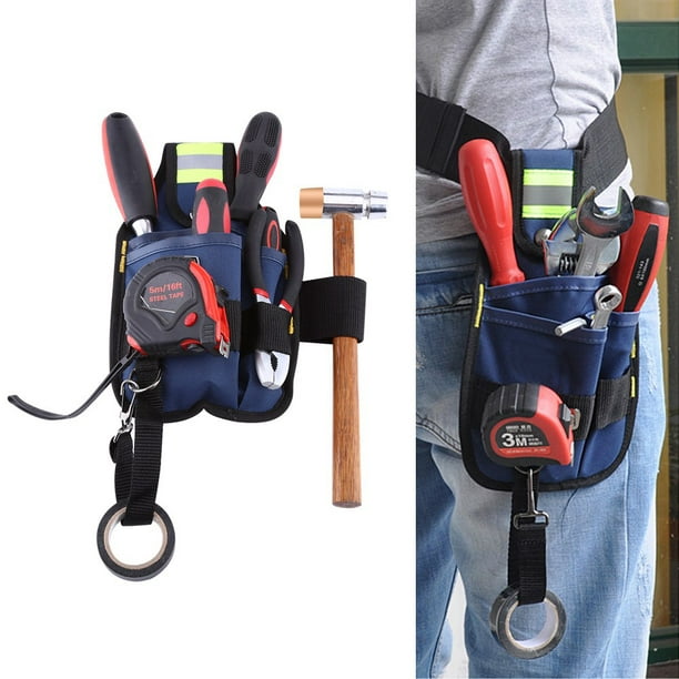 Tbest Porte-outils pour électricien, Support de poche pour pochette de  travail pratique utilitaire, Sac de rangement pour outils de réparation  pour électricien professionnel, Pochette à outils 