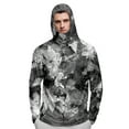 thumbnail image 5 of Havenx Upf 50+ Sun Protection Shirt for Men Plant Print Long Sleeve Shirt with Mask Rapid Dry Hoodie Shirt Casual Summer Lightweight Athletic Workout Blouse,Gray 2XL, 5 of 5
