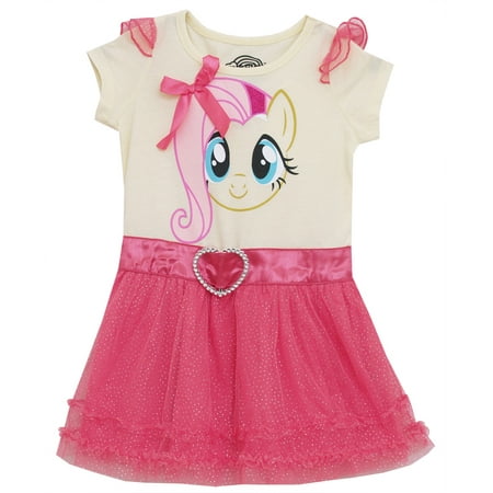 My Little Pony I Am Fluttershy Mighty Fine Toddler Girls Tulle Dress with Wings