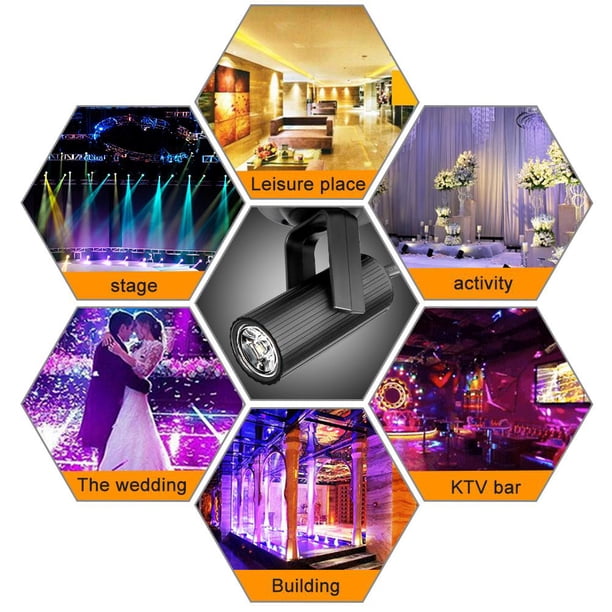 Encendiendo Lámpara de iluminación de escenario con efecto de foco de luz LED de 1W para KTV DJ (azul)