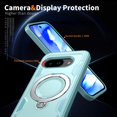 thumbnail image 4 of for Google Pixel 9A Case,Compatible with MagSafe,2 Pack Glass Screen Protector,Built-in KickStand Grip Ring,Heavy Duty Military Grade Shockproof Rugged Phone Cover For Pixel 9A 6.3"(Baby Blue), 4 of 5