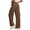 Brown, variant on Womens Medium Waist Baggy Elastic Waist Sweatpants Casual Long Pants with Pockets Gyujnb,Size:L