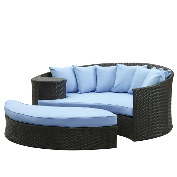 Taiji Outdoor Patio Daybed, Outdoor Wicker Patio Daybed