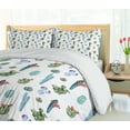 thumbnail image 4 of Ambesonne Flower Duvet Cover Sets, Desert Hot Mexican South, 2-King, Blue and Green, 4 of 6
