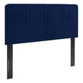 thumbnail image 1 of Pemberly Row Channel Tufted Performance Velvet Full/Queen Headboard in Navy, 1 of 9