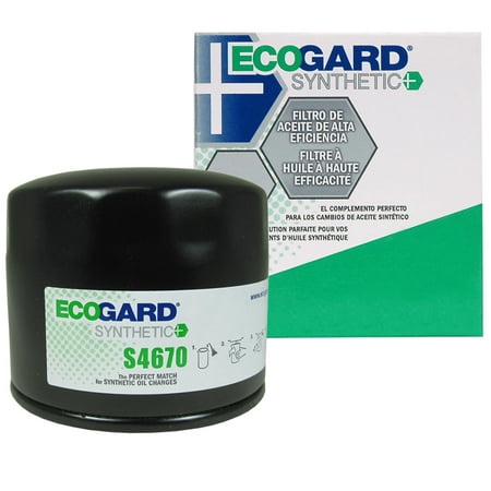 ECOGARD S4670 Spin-On Engine Oil Filter for Synthetic Oil - Premium Replacement Fits Dodge Ram 1500, Dakota, Grand Caravan, Durango, Caravan, Ram 2500, Charger, Intrepid, Magnum, Stratus,