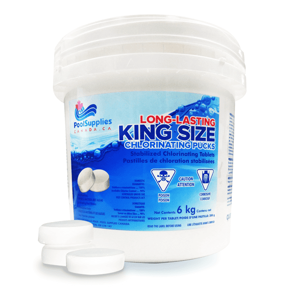 Pastilles de Chlore Stabilisées Taille King (6 kg) par Pool Supplies Canada