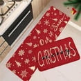 thumbnail image 5 of Christmas Kitchen Rugs Sets of 2 Piece, Red Merry Christmas Kitchen Mats for Floor, Xmas Trees Snowflake Mat, Non-Slip Washable Rug for Home, Winter Holiday Decor Rug 17x29 and 17x47 Inch, 5 of 8