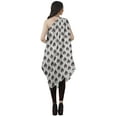 thumbnail image 5 of Moomaya Women's Printed One-Shoulder Cowl Kurti Sleeveless Dress Boho Party Designer Clothing, 5 of 7