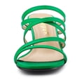 thumbnail image 3 of BLISSFUL STEP Women's Block Heel Crisscross Strap Heels Sandals, 3 of 7
