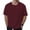 Wine, variant on Men's Heavyweight Short Sleeve Crew Neck T-Shirt, Loose Fit Breathable Summer Half Sleeve Tee, Not See Through Opaque Casual Top for Everyday Wear and Outdoor Activities
