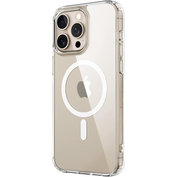 UPTECH 1 Magnetic Clear Case Compatible with iPhone 15 Pro 6.1-Inch, MagSafe Compatible, Shockproof Transparent Protective Phone Cover