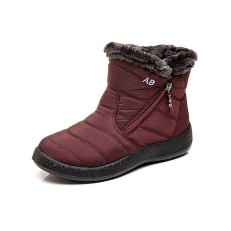 

Crocowalk Womens Ankle Booties Snow Boots Winter Warm Plush Lined Waterproof Outdoor Ski Shoe