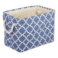 thumbnail image 1 of Design Imports CAMZ14038 DII Polyester Bin Lattice Rectangle Bleu Français Moyen, 1 of 4