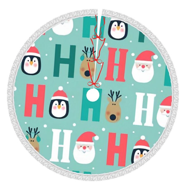 Faldas para árbol de Navidad de 36 pulgadas con texto "Merry Christmas", tapete para árbol de Navidad para vacaciones de invierno, falda para árbol de Navidad para decoraciones navideñas rústicas