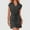 Dark Gray, variant on Trendy Women's Skirt Suit Set for Sports and Casual Outings Stylish Neck Short Sleeve Top with Lace Details for Spring and Summer Activities