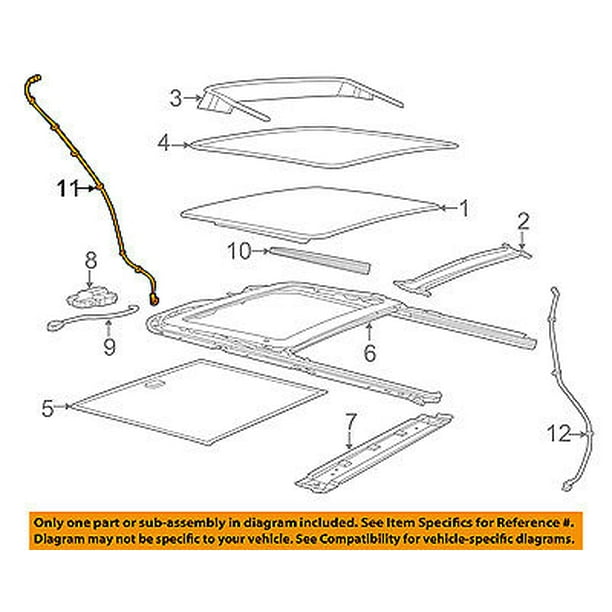 Jeep CHRYSLER OEM 1416 Grand Cherokee SunroofDrain Tube Left