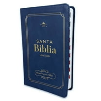 Biblia para Regalos y Premios Letra Grande 12 puntos RV1960 imit piel azul con indice