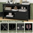 thumbnail image 6 of Costway Free Standing TV Cabinet Wooden Console TV Media Entertainment Black, 6 of 10