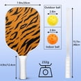 thumbnail image 4 of Pickleball Paddles Set Of 2, Fiberglass Surface, Animal, Leopard Print, 4 Balls & Bag, 4 of 5