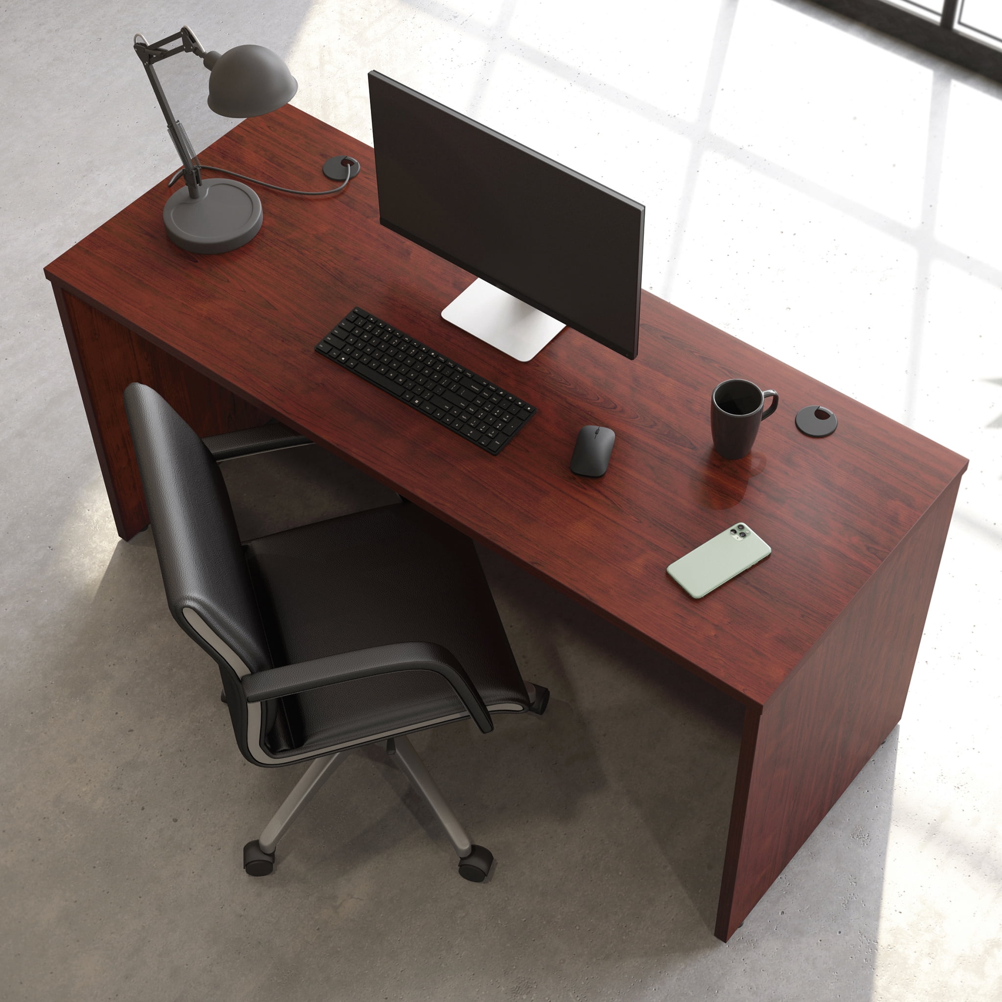 Astoutdoor Desk 60 x 24 in, Red Finish