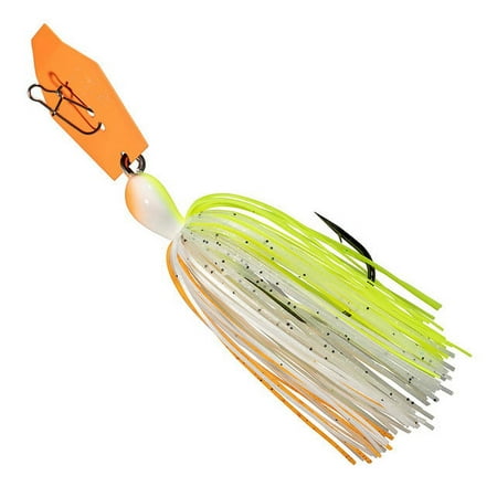 UPC: 0879044005025 | Z-Man CBB58-05 Big Blade Chartreuse/White/Orange 5/8oz Chattering Jig Lure
