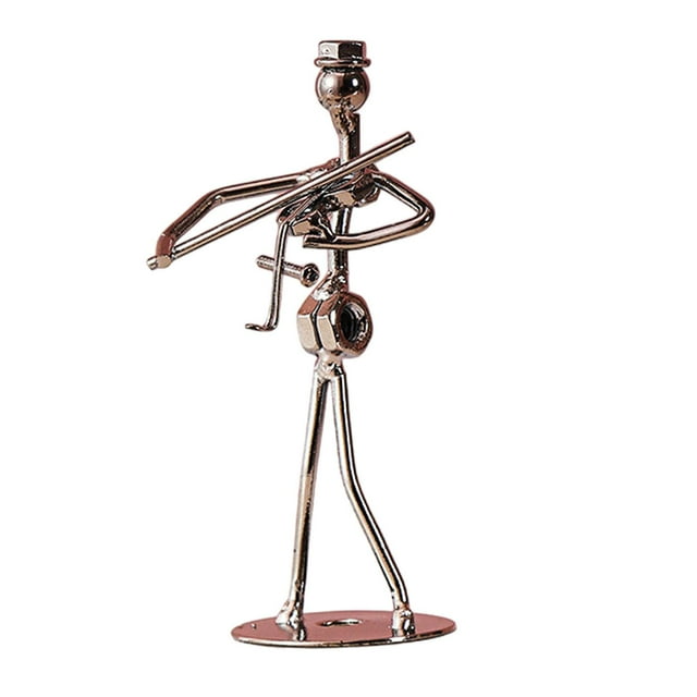 Yingyy Mucal Man Statue Mucian Player Sculpture for Table Living a Musical Man Room Bookshelf guitar