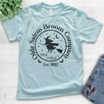 thumbnail image 2 of Kids Broom Company Witch Shirt, Youth Kids Boy Girl T-Shirt, Funny Halloween T-shirt, Salem Shirt, Witch T-shirt, Light Blue, Small, 2 of 4