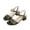 Army Green, variant on hoksml Women's Square Toe Block Heel Sandals, Adjustable Ankle Strap Dress Shoes, Multicolor