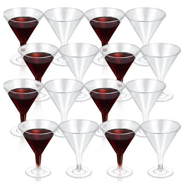 Copas de Martini de PláStico, Copas de Vino Transparentes Copas de Fiesta Reutilizables Copas de Postre para CóCtel, Copas de ChampáN, Postre
