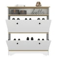 thumbnail image 3 of Boahaus Santonum Shoe Rack, 3-Tier, Light Oak / White, 3 of 5