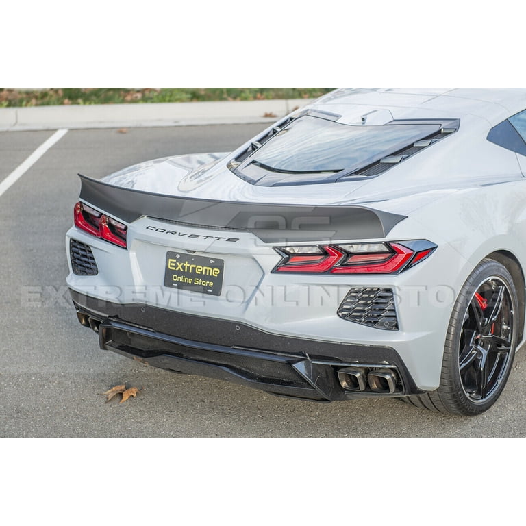 Carbon Flash Metallic Duckbill Spoiler For 2020+ Chevy Corvette C8 - Z06 Style ABS Plastic Wing