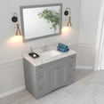 thumbnail image 3 of Elise 48" Single Bath Vanity in Gray with Cultured Marble Quartz Top and Square Sink with Matching Mirror, 3 of 4